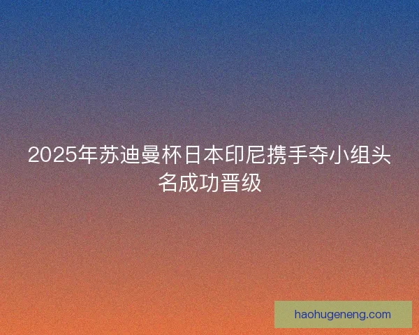 2025年苏迪曼杯日本印尼携手夺小组头名成功晋级 2025年苏迪曼杯日本印尼携手夺小组头名成功晋级