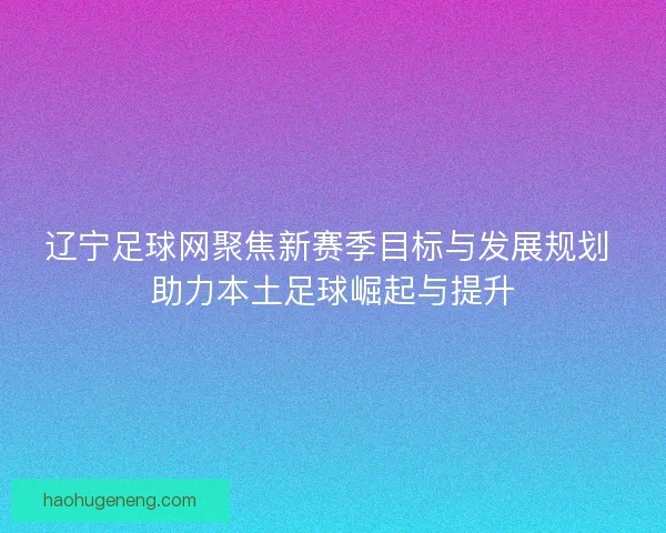 辽宁足球网聚焦新赛季目标与发展规划 助力本土足球崛起与提升 辽宁足球网聚焦新赛季目标与发展规划 助力本土足球崛起与提升